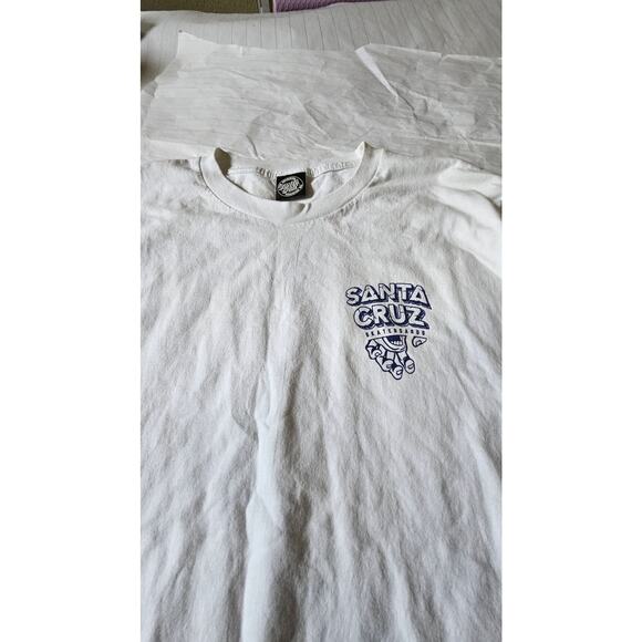 Santa Cruz Original Boardwalk Long Sleeve Men White Tee Size X-Large - Picture 15 of 16